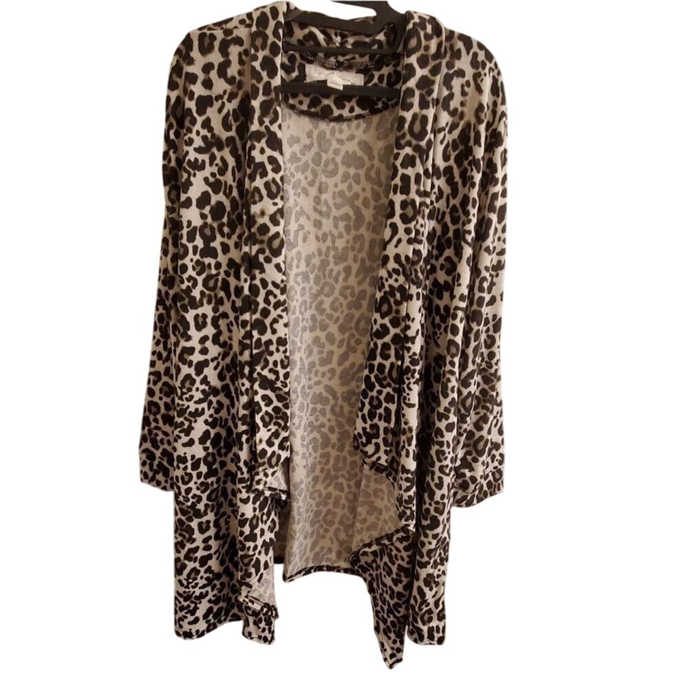 𝅺French connection super soft flowing hem‎ leopard jacket plus size 3X NEW!